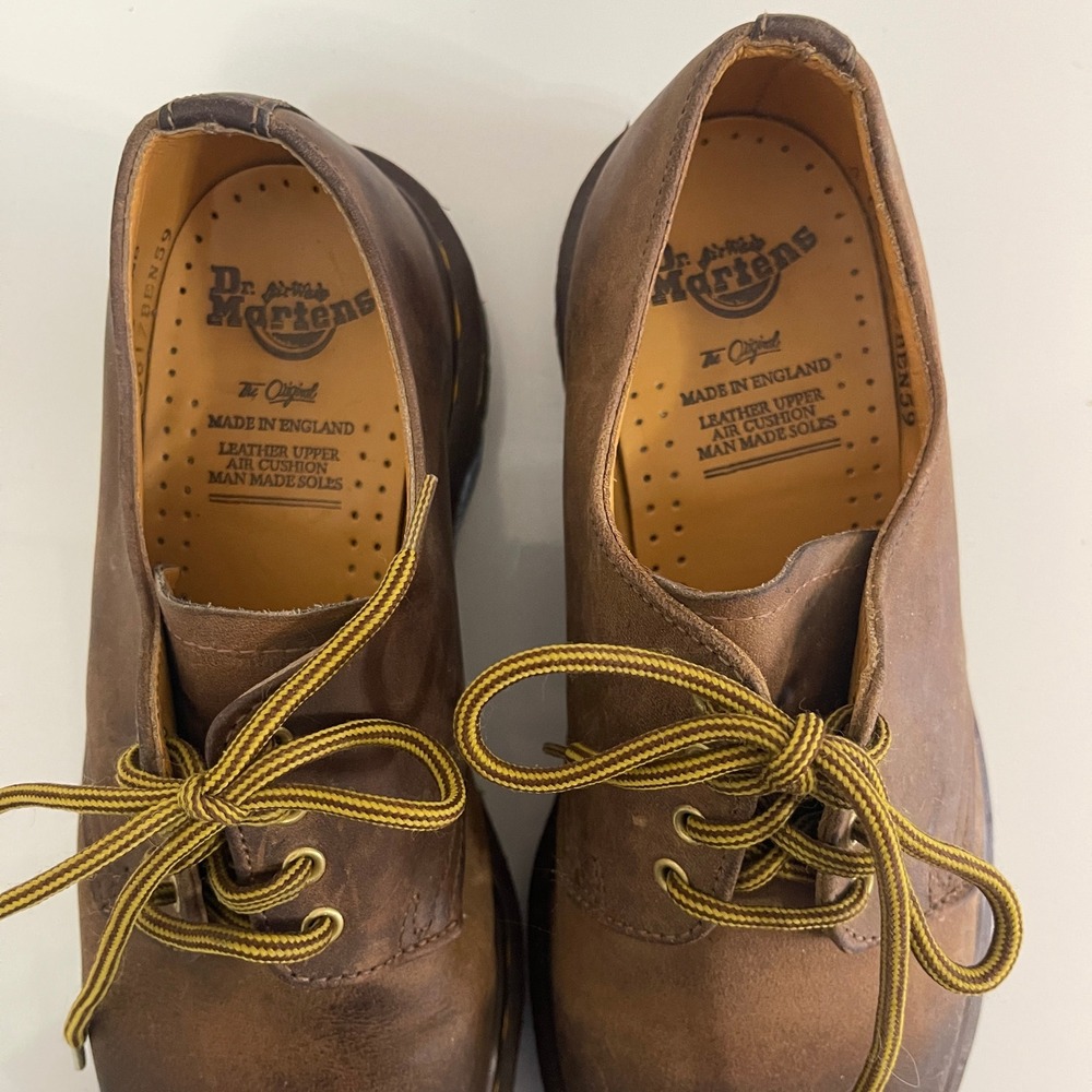 Vintage Dr. Martens 1561 BEN59 Made in England Brown Leather Oxford Shoes - Picture 6 of 8